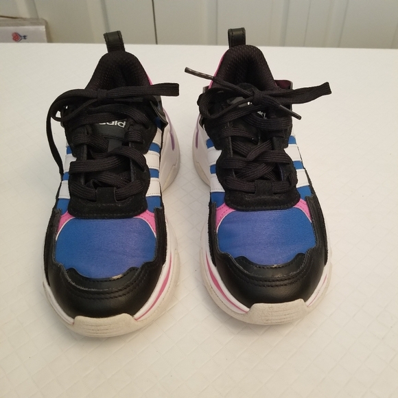 Adidas Boujirun Running Course a Pied Black /Pink Size 5 FZ0564 - Picture 1 of 8